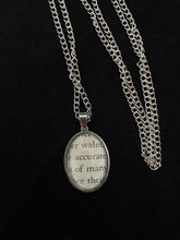 Load image into Gallery viewer, Book Page Necklace - 30 inch chain, Stainless Steel
