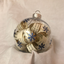 Load image into Gallery viewer, Snowflake Upcycled Book Ornament