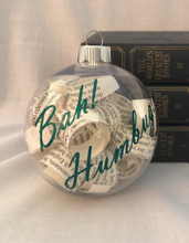 Load image into Gallery viewer, Bah! Humbug! Upcycled Book Ornament