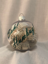 Load image into Gallery viewer, Bah! Humbug! Upcycled Book Ornament
