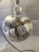 Load image into Gallery viewer, Baking Spirits Bright Upcycled Cookbook Ornament