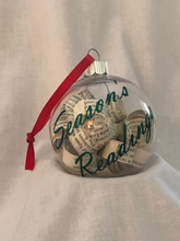 Load image into Gallery viewer, Season's Readings Upcycled Book Ornament