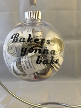 Load image into Gallery viewer, Bakers Gonna Bake Upcycled Cookbook Ornament