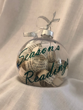 Load image into Gallery viewer, Season's Readings Upcycled Book Ornament