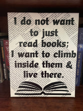 Load image into Gallery viewer, Climb Inside Books Quote Canvas