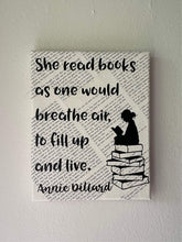 Load image into Gallery viewer, She Reads Books Quote Canvas