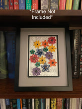 Load image into Gallery viewer, Quilled Rainbow Flower Book Art - Pride Flag