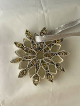 Load image into Gallery viewer, Quilled Snowflake Book Ornament