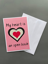 Load image into Gallery viewer, My Heart is an Open Book Greeting Card