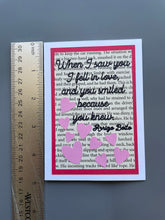 Load image into Gallery viewer, Anniversary Love Quote Book Greeting Card