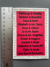 Load image into Gallery viewer, Literary Couples Greeting Card