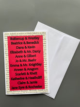 Load image into Gallery viewer, Literary Couples Greeting Card
