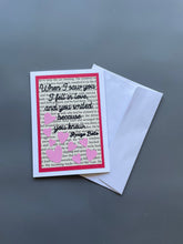 Load image into Gallery viewer, Anniversary Love Quote Book Greeting Card