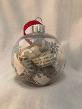 Load image into Gallery viewer, Snowflake Upcycled Book Ornament