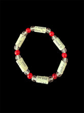 Load image into Gallery viewer, Book Bracelet with Paper Beads, Red and Pink
