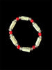 Book Bracelet with Paper Beads, Red and Pink