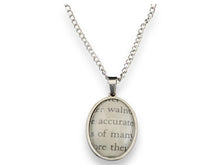 Load image into Gallery viewer, Book Page Necklace - 30 inch chain, Stainless Steel
