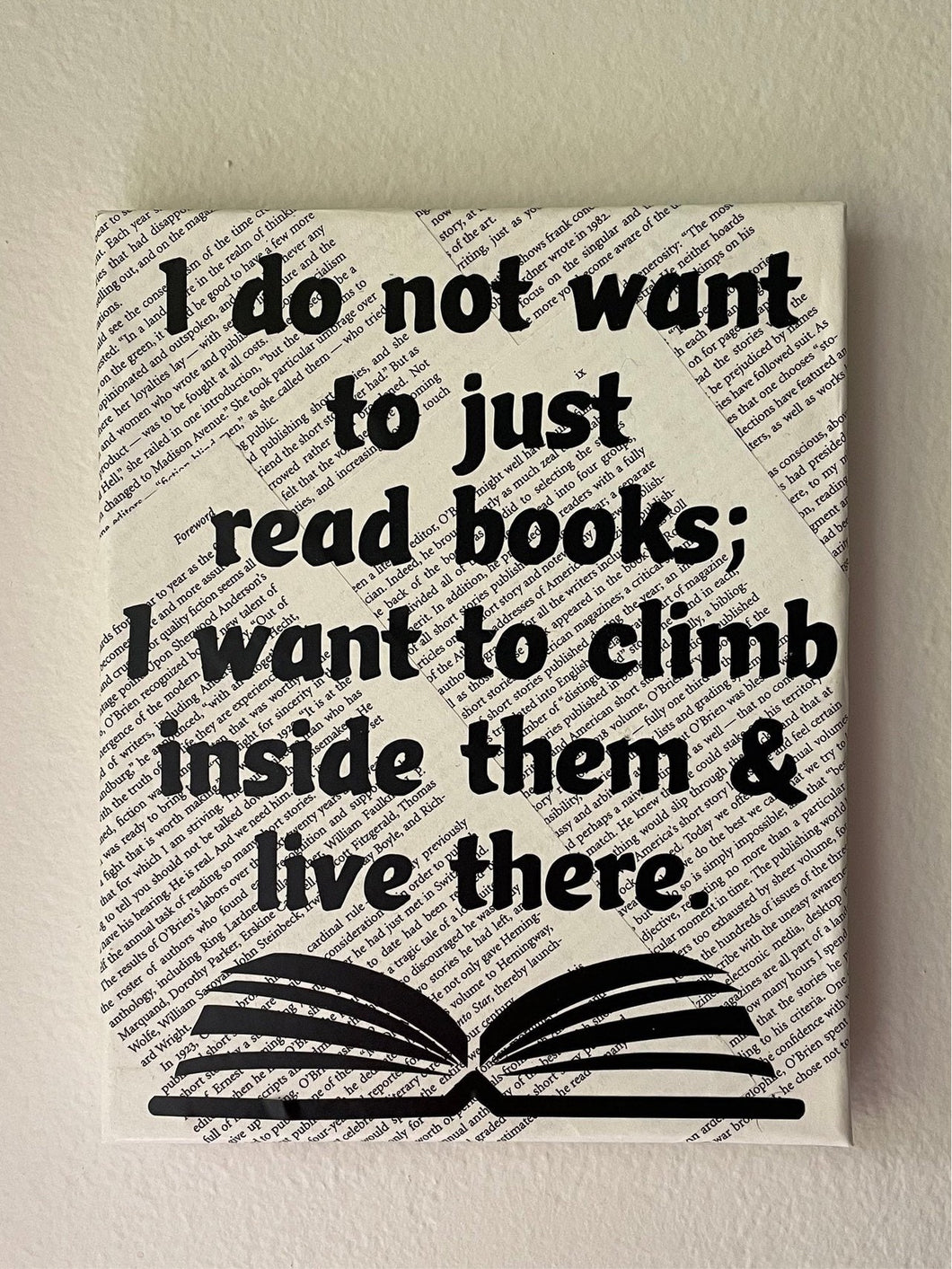 Climb Inside Books Quote Canvas