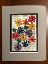 Load image into Gallery viewer, Quilled Rainbow Flower Book Art - Pride Flag
