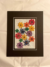 Load image into Gallery viewer, Quilled Rainbow Flower Book Art - Pride Flag
