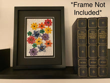 Load image into Gallery viewer, Quilled Rainbow Flower Book Art - Pride Flag
